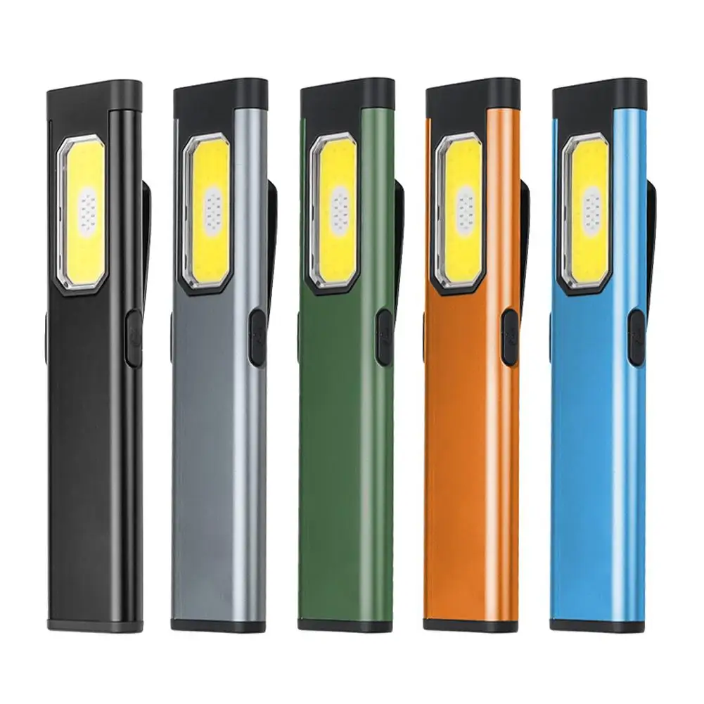 

Latest LED COB Keychain Flashlight 450mAh Portable 5 modes Type-C Mini Torch Light Pocket Lantern Flood Work Light With Magnet