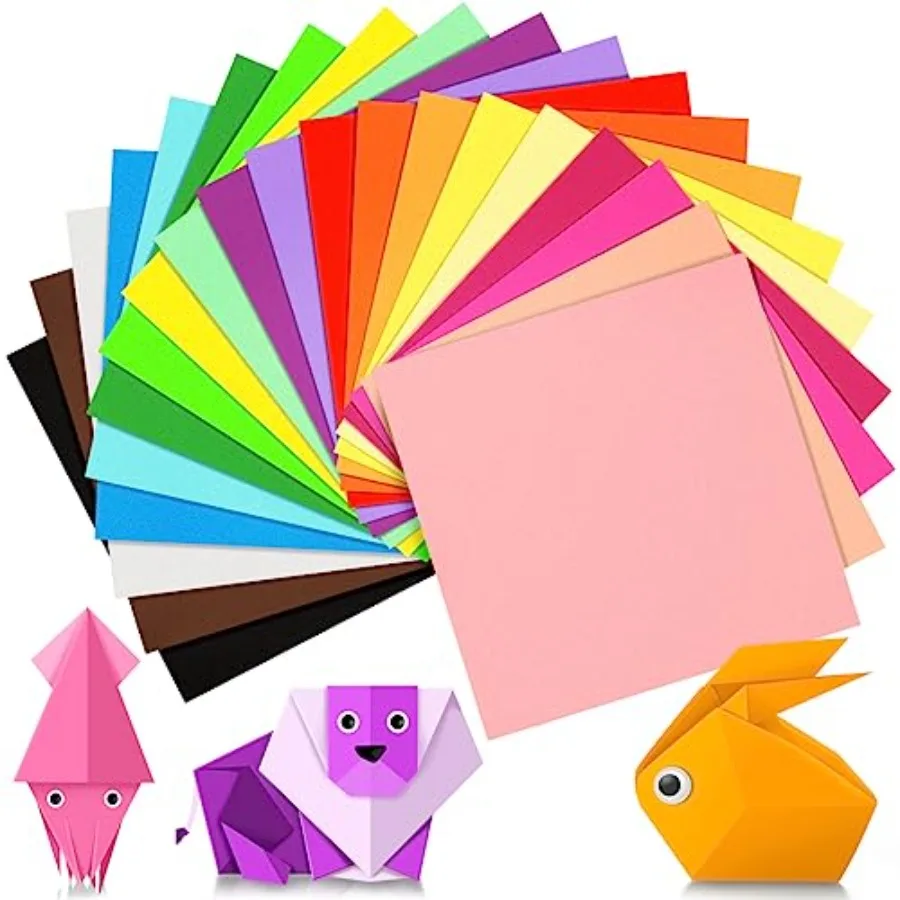 Origami Paper, Sheets 20 Colors, ch Square, Double Sided Colo Paper for Crafts DIY Party and Decoration