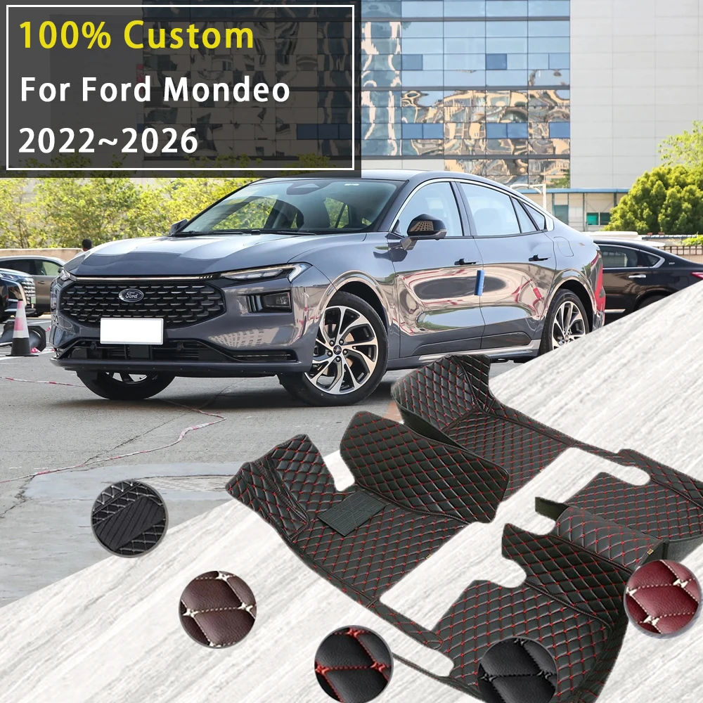

Car Floor Mats For Ford Mondeo Taurus MK5 2022 2023 2024 2025 2026 Waterproof Rugs Carpets Full Auto Interior Part Accessories