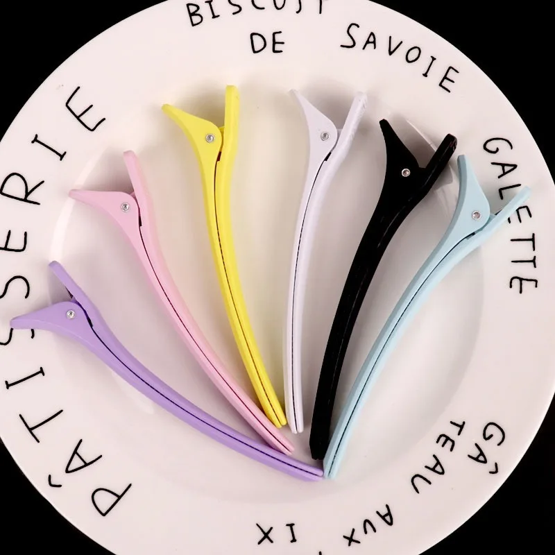 

6pcs Hair Styling Clip Duck Beak Traceless Hair Perming Dying Positioning Styling Area Hairdressing Stylist Hairpin Side Clip