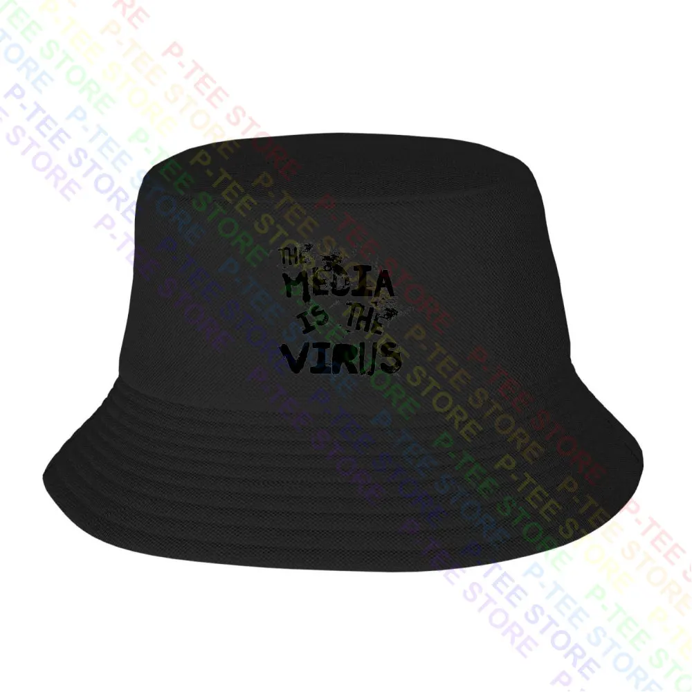 The Media Is The Virus White Baseball Cap Snapback Caps Knitted Bucket Hat