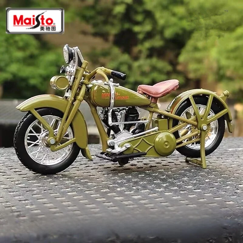 

Модель мотоцикла Maisto 1:18 Harley Davidson 1928 JDH Twin Cam Olive Alloy Cruiser, классическая гоночная модель мотоцикла, игрушка для детей, подарок