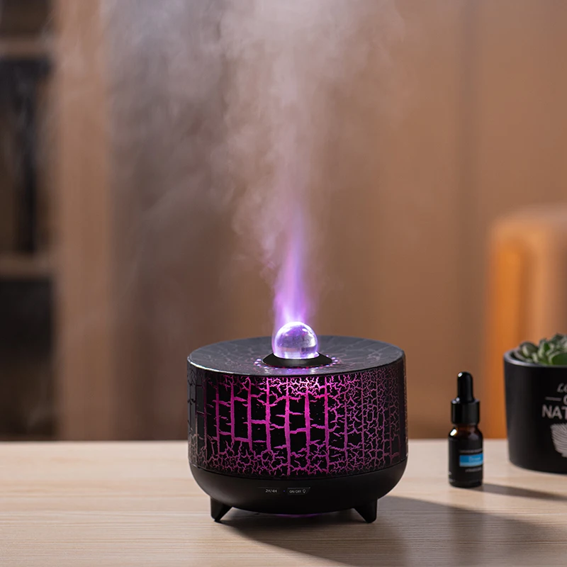 Use Flame Bead Defuser Humidifiers  230ml Ultrasonic 3D Flame Led Light Aroma Diffuser