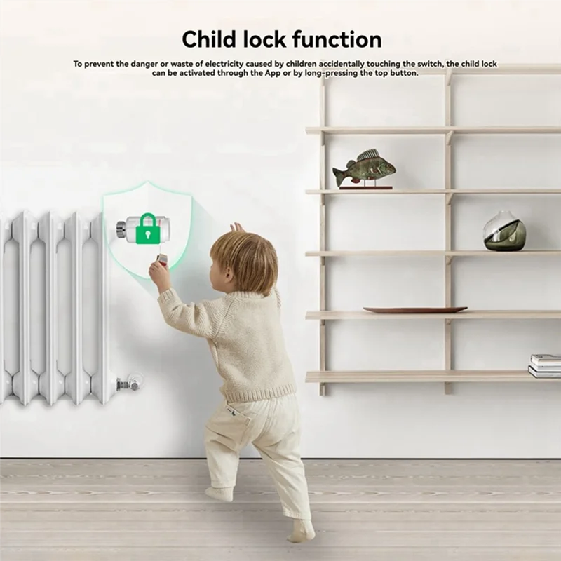 PHILE-Tuya Zigbee Thermostatic Radiator Valve Smart TRV Programmable Supports Alexa & Google Home, Remote App Operation