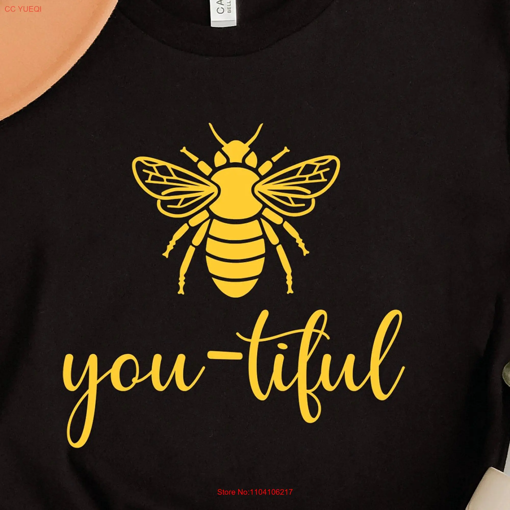 Bee Youtiful T Shirt Lover Beekeeper Affirmation Apparel Self Love Save the Bees Apiarist long or short sleeves