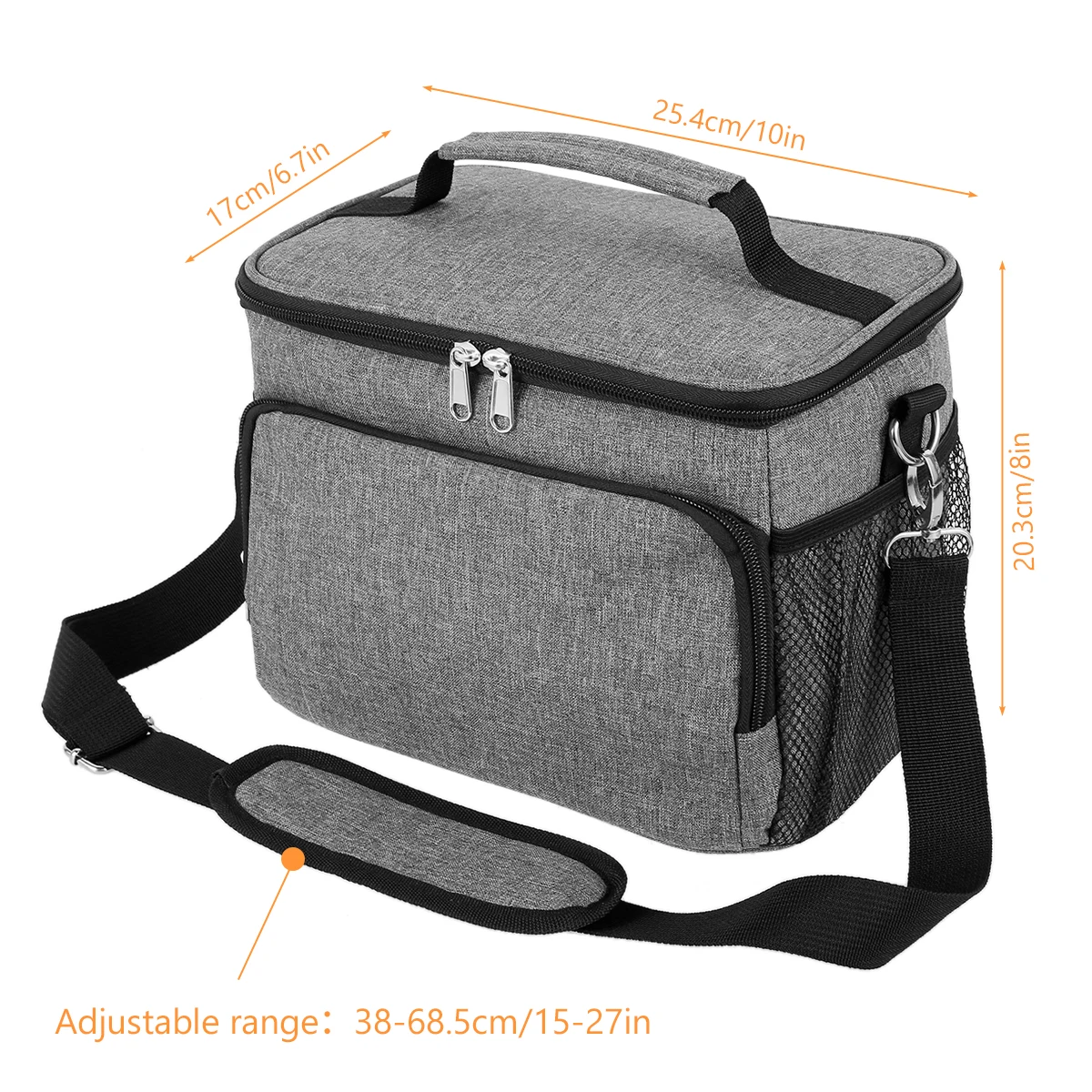 Insulated Meal Bag for Women Men Large Cooler Bag Reusable Meal Box Water-Resistant Leakproof Meal Organizer Thermal Meal