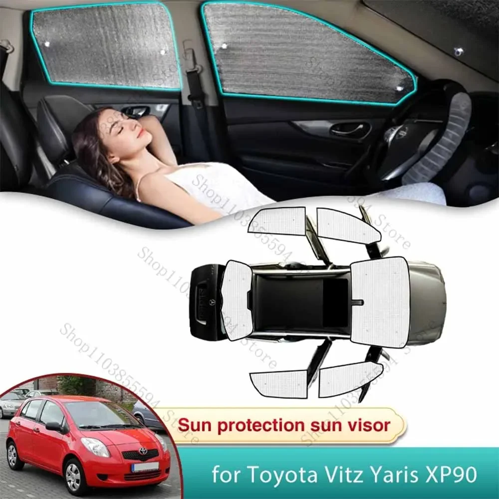 

Car Sun Shade for Toyota Vitz Yaris XP90 MK2 Daihatsu Charade 2006 2007 2008 2009 2010 2011 Sunshade Windshield Privacy Shading