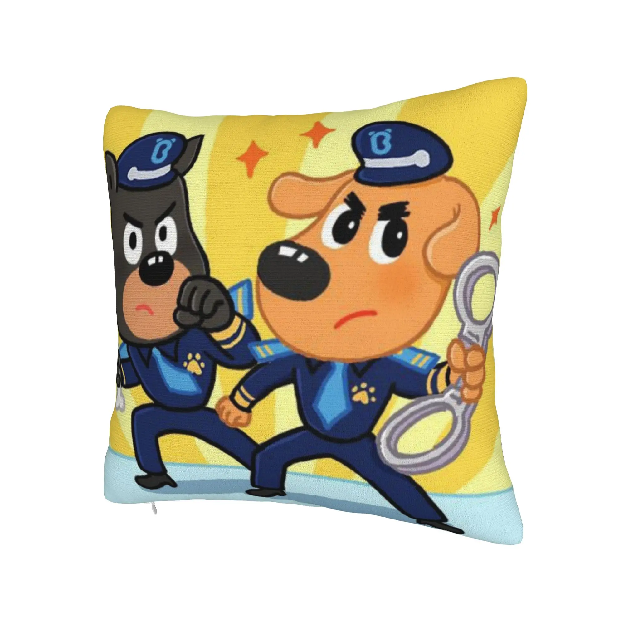 Home Decor Safety Sheriff Labrador  Pillowcases Accessories  Pillow Cover Zippered Multi Size