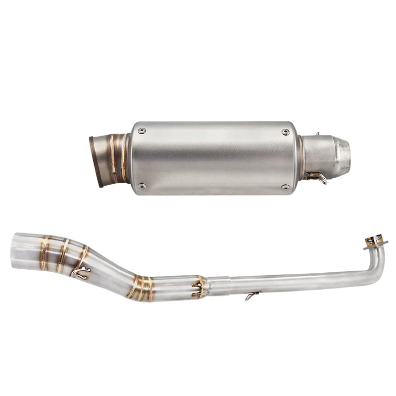 لهوندا شبل 110 Cub110 CC110 2018-2023 نظام عادم الدراجة النارية تعديل صف جانبي قسم كامل كاتم صوت الأنابيب الأمامية