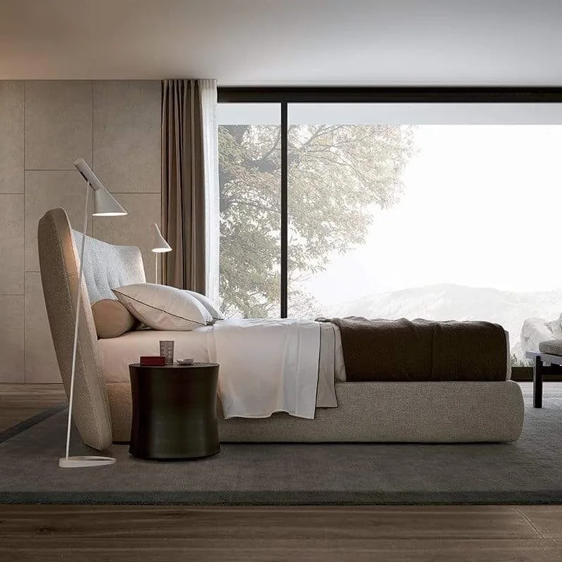 

Double bed Master bedroom Italian minimalist widescreen bed
