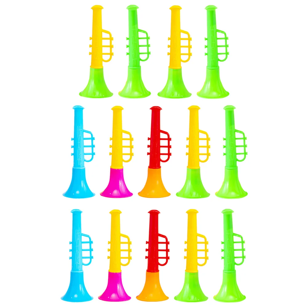 20pcs Mini Plastic Trumpet Toys for Kids Safe Lightweight Colorful Baby Musical Instruments Fun Gift Blow Loud Sound