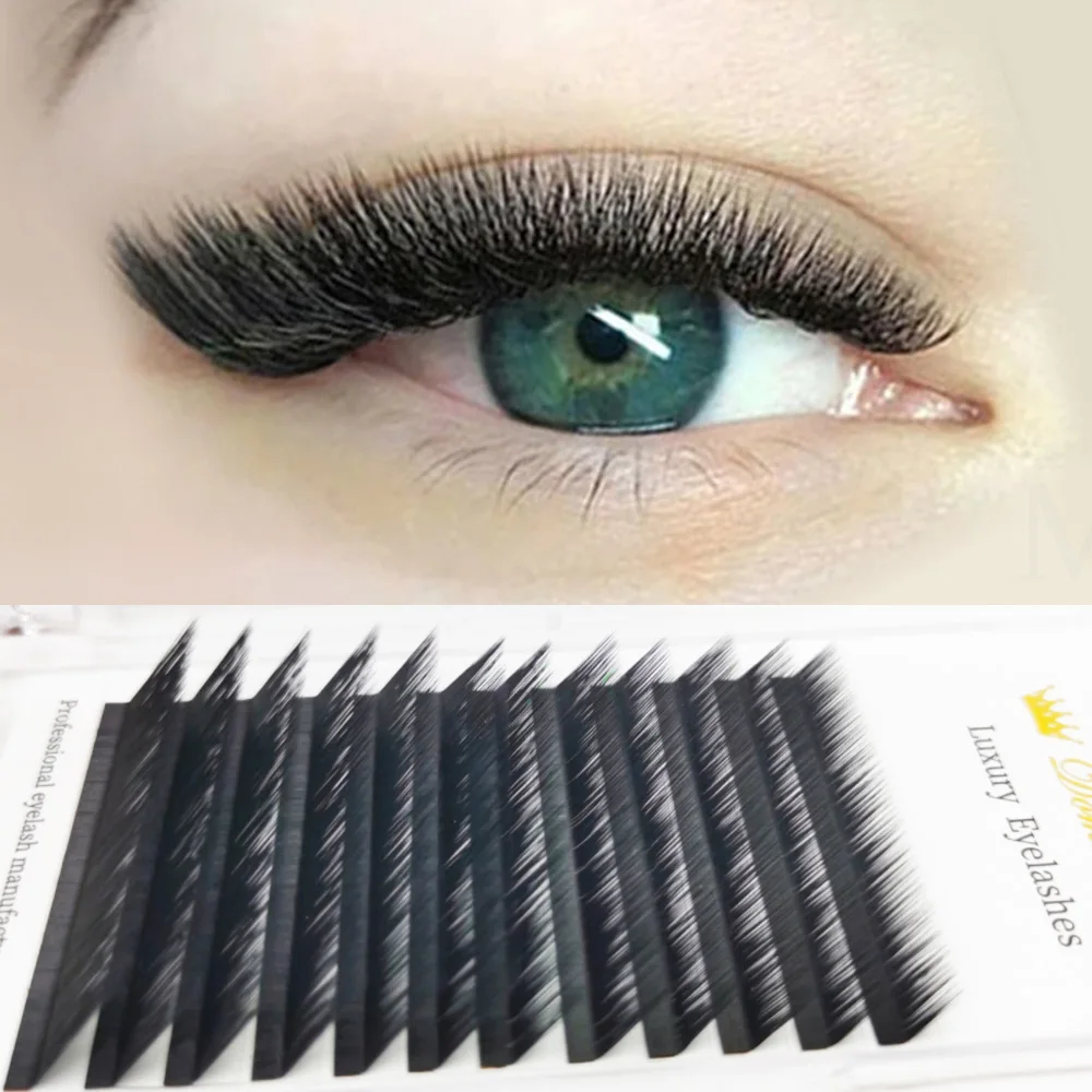 L Curl Easy Fan False Eyelash Naturl Mink Eyelash Extensiones High Quality Individual Lashes Wholesale Makeup Tools For Women