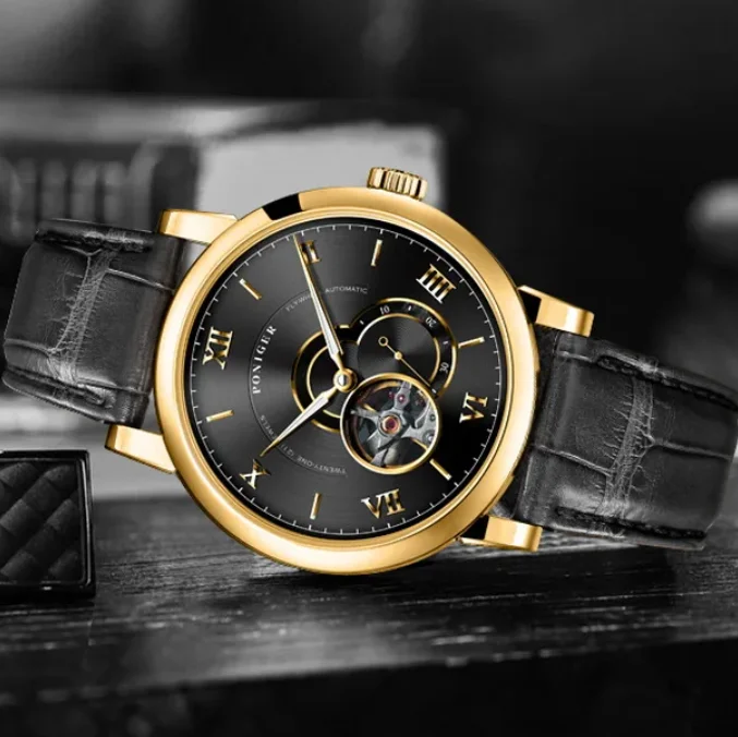 

PONIGER Men Automatic Watch 41.5mm Mechanical Wristwatch Waterproof Sapphire Mirror Relogio Masculino