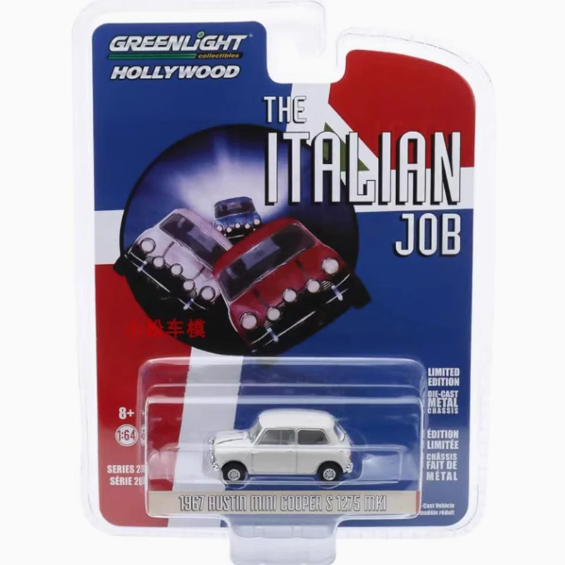 Greenlight 1/64 escala 1967 Austin's Mini Cooper liga modelo de carro clássicos lembrança para adultos presente exibição estática