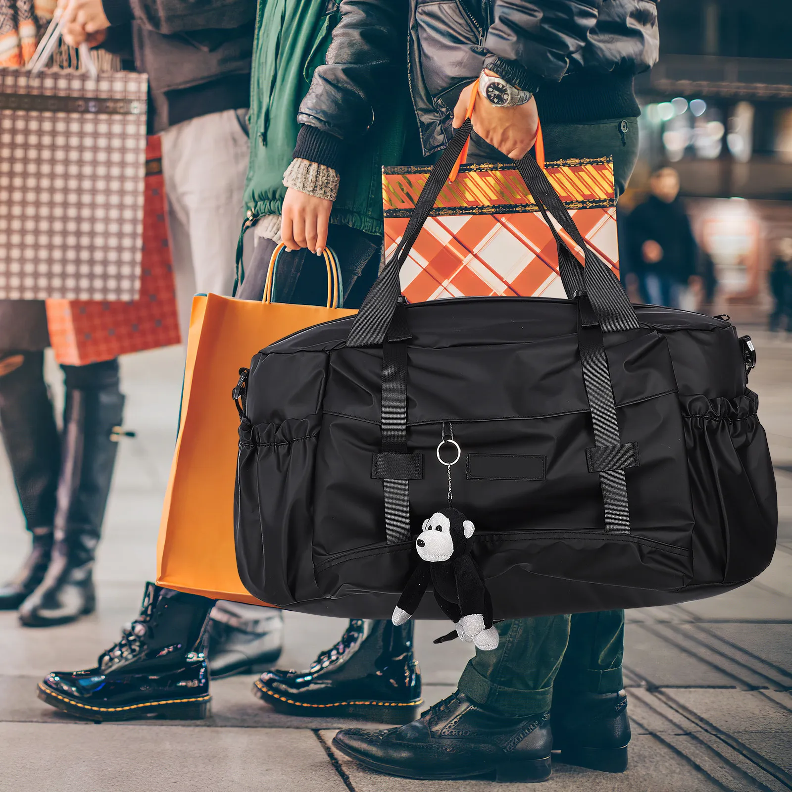 

Large Capacity Travel Duffel Outdoor Sports Gym Nylon Wear-Resistant Lightweight Handbag For Men Camping Fitness Weekend