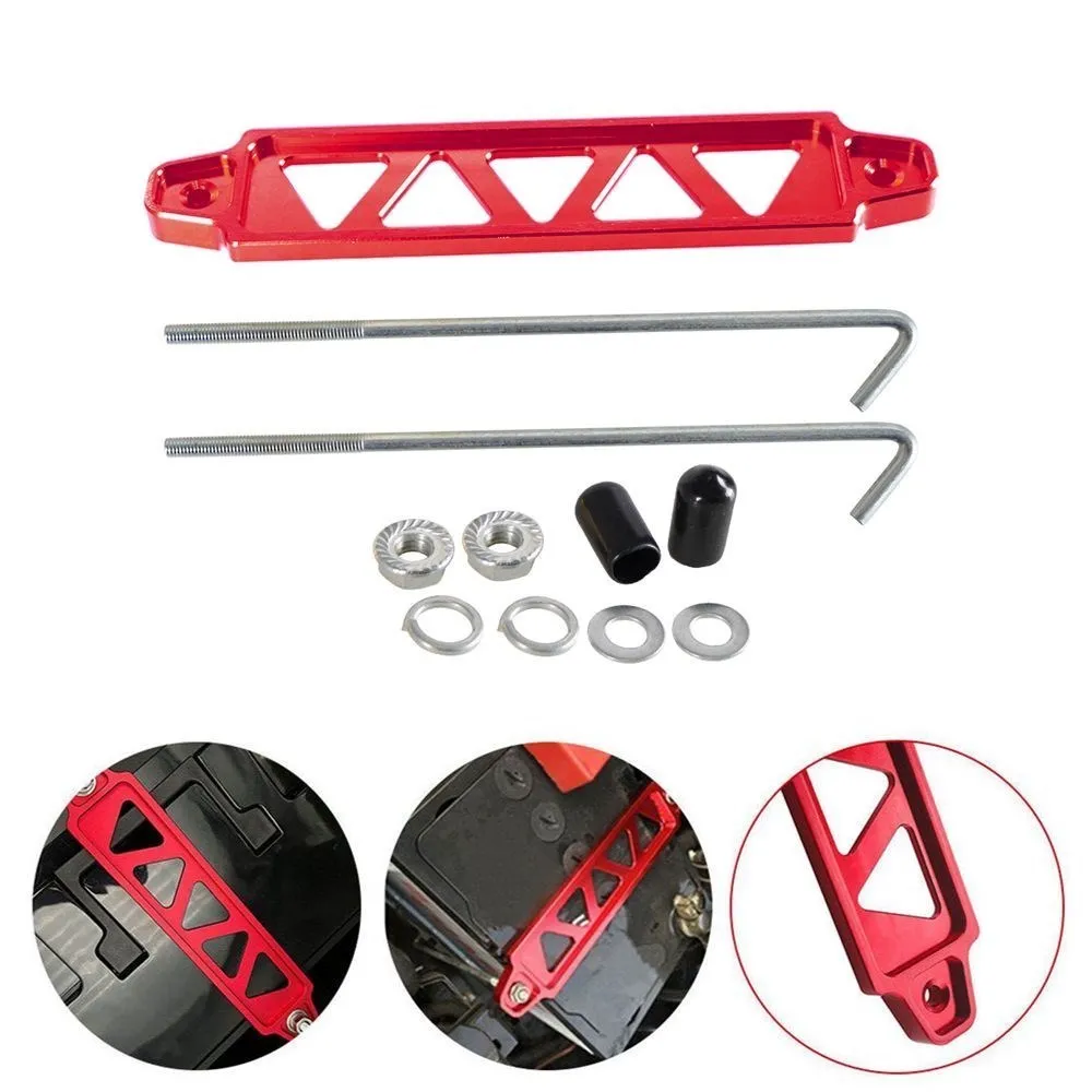 Universal Aluminium Auto Batterie Binden Halter Halterung Klammer Bar für Honda Civic EK ZB Auto Racing Zubehör BT-1006 – Detail 10