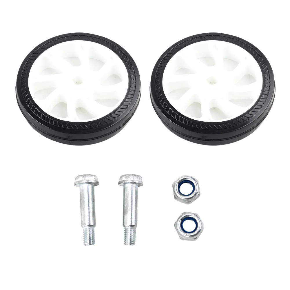 6 Inch Quiet Rubber Caster Wheel with Screws for Air Compressor 12mm Inner Diameter Compatible with Small Portable Machinery