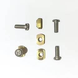 M8/M6 Hydrofoil Track Brass Stainless Steel T-Nut for Wing Foil Board T Nuts 4 PC Foil Mount Screw