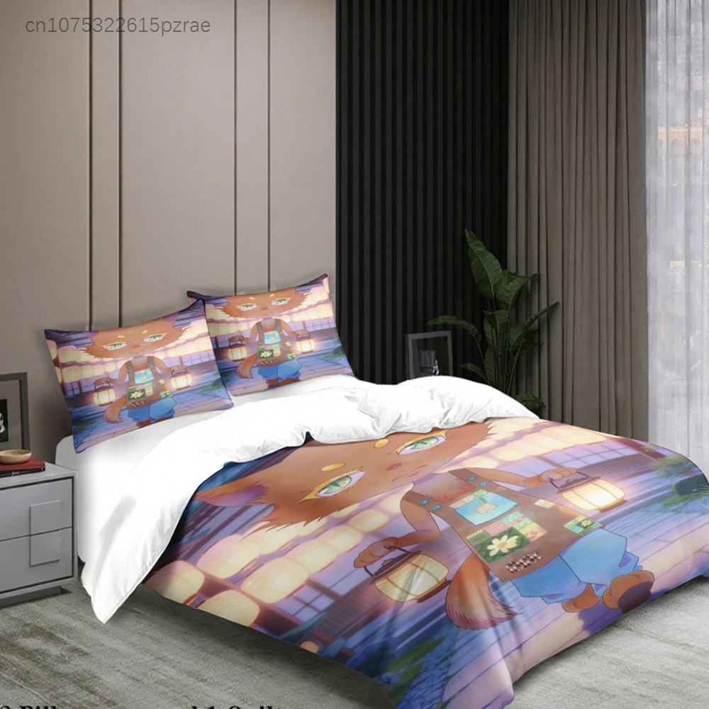 Kids Bedding Set Softville Cozy Town Cute Fern The Quilt Fox With Duvet Cover & Pillowcase For Children's Bedroom Decor