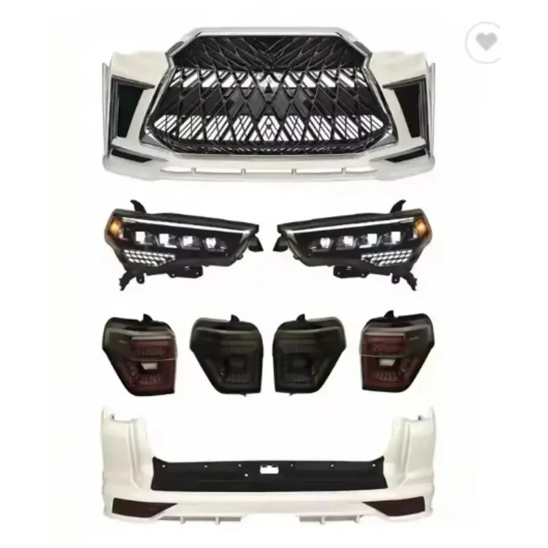 

Car Body Kit Include Front and Rear Car Bumper Assembly With Grille,headlights for 4 Runner 4X4 to Lexus Style Car Bumper