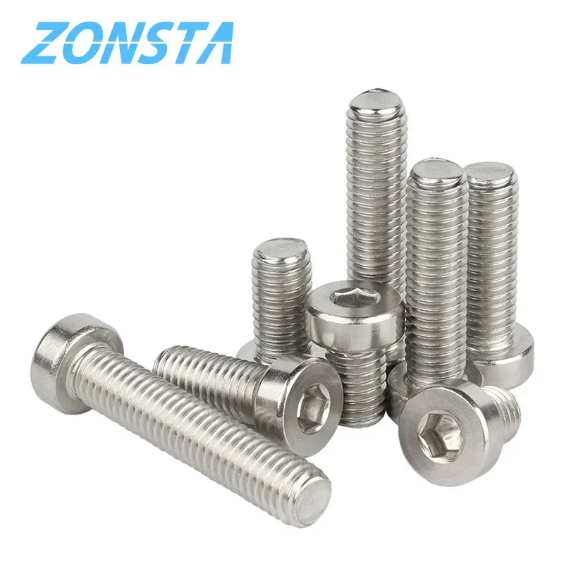 DIN7984 M2 M2.5 M3 M4 M5 M6 M8 M10 304 Stainless Steel Hex Hexagon Socket Thin Low Short Profile Head Allen Cap Bolt Screws