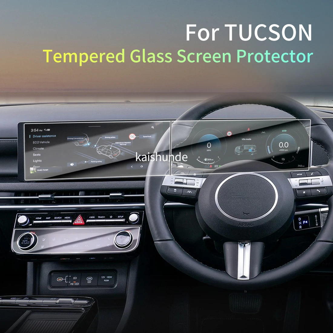 Car Stickers Meters Protector For 26 HYUNDAI Tucson RHD Tempered Glass Protective Film Display Navigation Vehicle