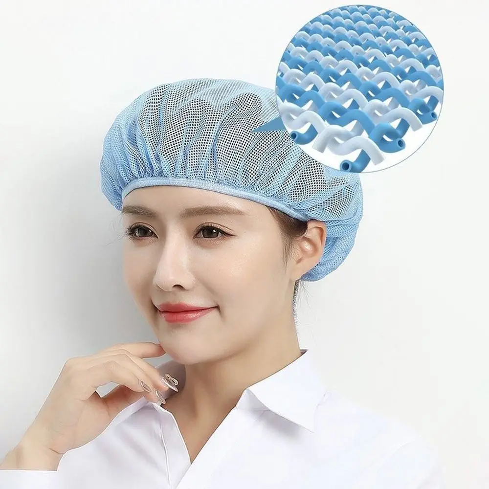 Wholesale Breathable Mesh Work Hat Hair Nets Work Wear Chef Hat Sanitary Food Service Cap Canteen Catering