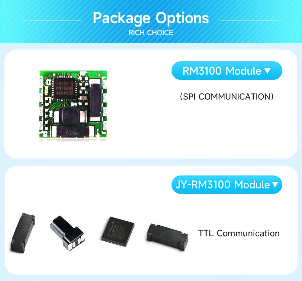 WitMotion PNI RM3100 Industry Magnetometer Sensor, Output 3-axis Magnet Field, SPI Digital Electronic Compass for Arduino