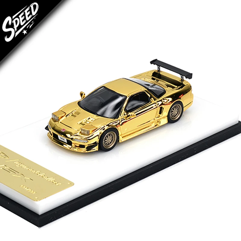 

MC 1:64 NSX NA1 Chrome Brozen Gold Diecast Diorama Car Model Collection Miniature Toys