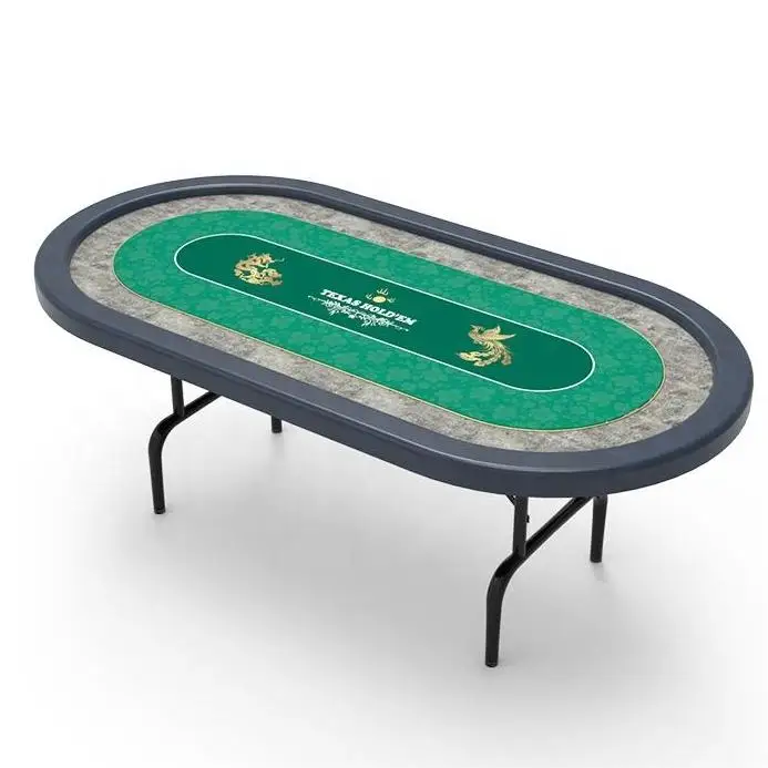 

YH Wholesale 1.8m Casino Professional Customized Full Printing Folding Texas Holden Poker Table