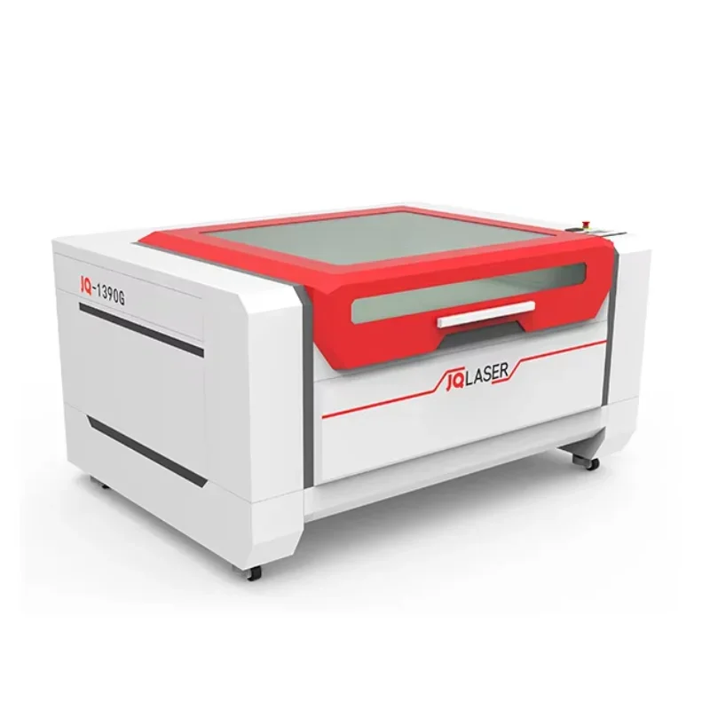 JQ Laser CO2 Laser Cutting And Engraving Machines 9060 1390 Cutter Laser Engraver For Plastic Acrylic Leather Fabric