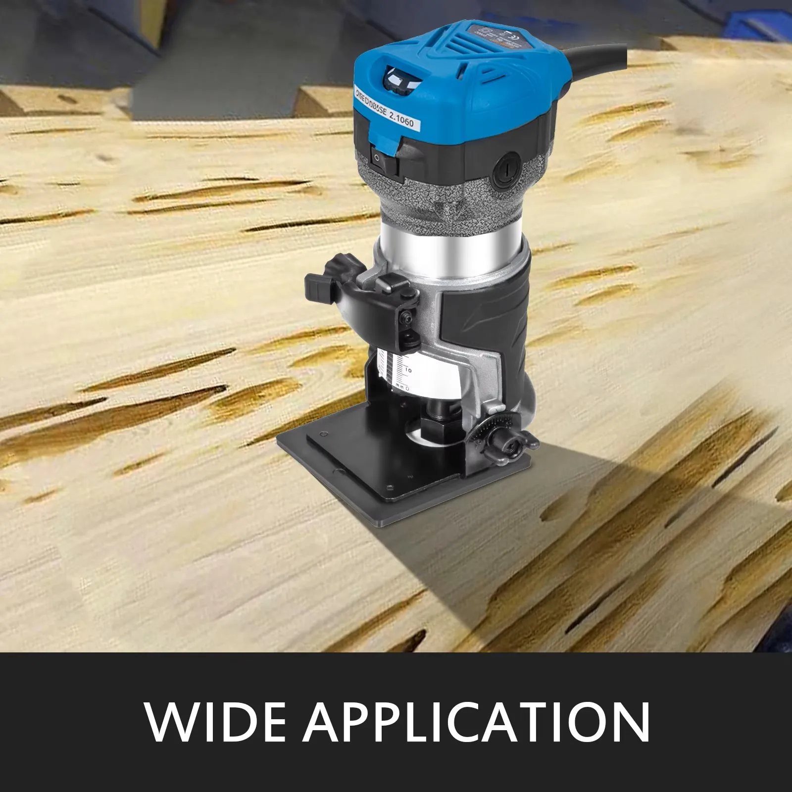 SucceBuy 800W Soft Start Compact Router Kit Kecepatan Variabel 10000-30000Rpm dengan Basis Tetap, Basis Terjun, Basis Miring, dan Basis Offse