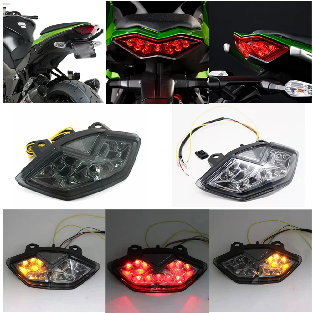 

Fits for Kawasaki Ninja 1000 1000SX Z1000SX ABS 2011-2024 Motorcycle LED TailLight Brake Turn Signal Integrated Tail Lights