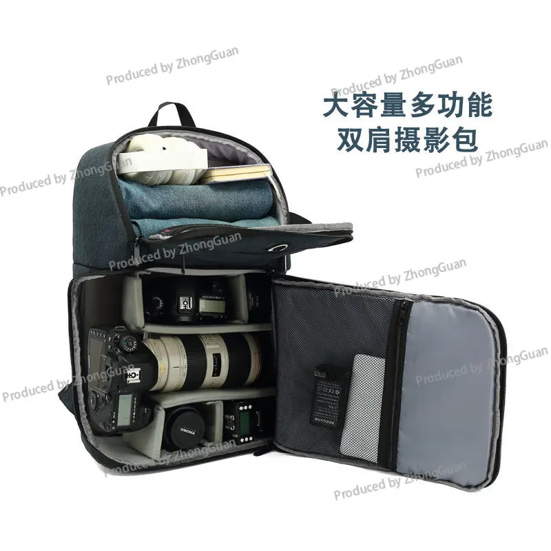 SLR Camera Bag Photography Backpack Large Capacity Multifunctional Waterproof Camera Bag