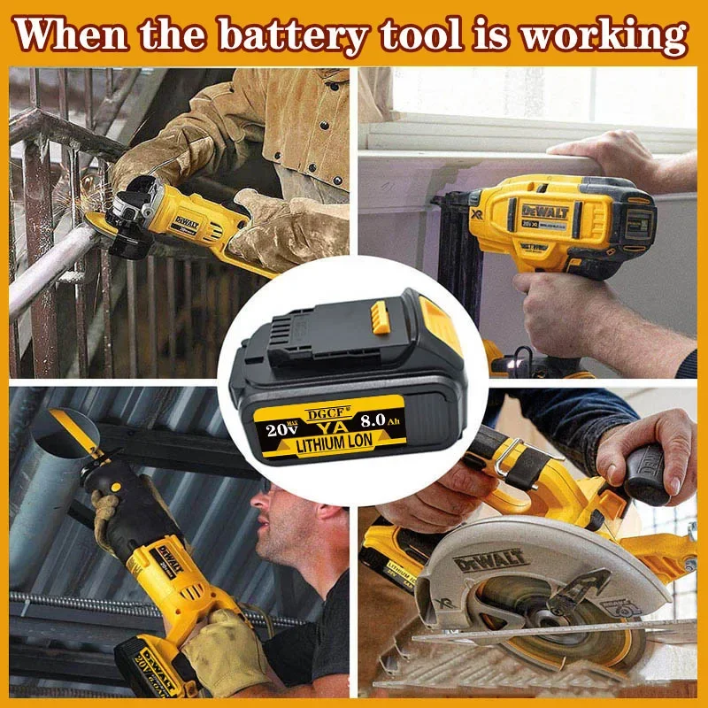 Imagem -06 - Max Bateria Power Tool Substituição para Dewalt 20v 6.0ah Dcb205 Dcb 206 Dcb181 Dcb182 Dcb200 20v 6a 18 Volts 2024