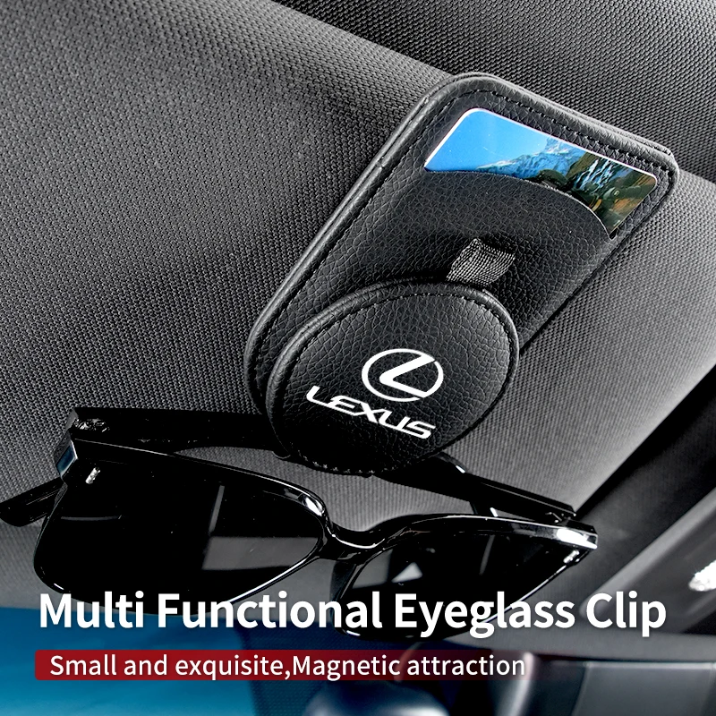 

Car Sun Visor Organizer Sunglasses Storage Clip Card Holder Accessories For Lexus UX250h RX450h CT200h RX400h NX300h RX350 RX300