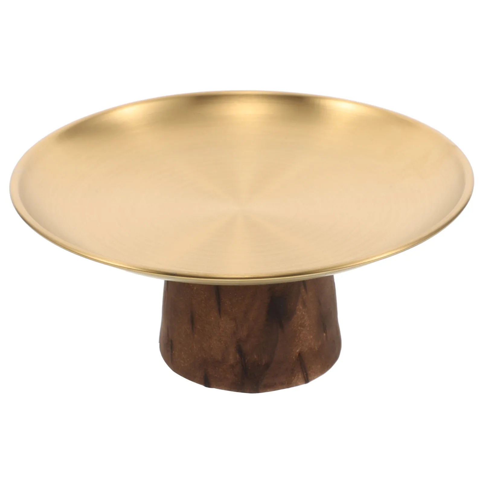 صينية تقديم الحلوى المستديرة المصنوعة من الفولاذ المقاوم للصدأ بتصميم فرنسي مرتفع لشاي بعد الظهر وكعكة الكب كيك طبق عرض المعيشة المنزلية #6