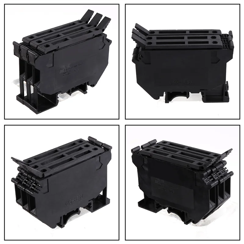 

ABJO-UK-5-HESI Rail Terminal Block Uk5rd Rail Type 4Mm Fuse Terminal Block Connector Fuse Holder Conductor With Light 220V