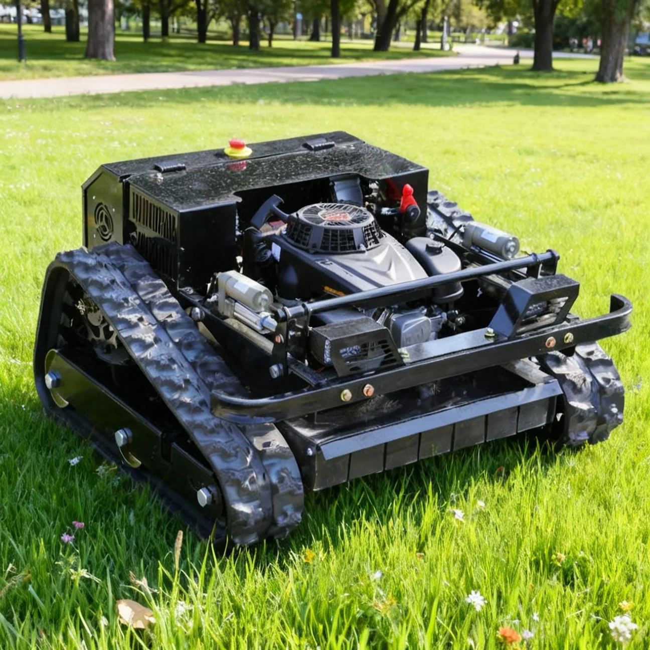 Customized Industrial Grade Remote Control Lawn Mower For Factory Peripheral Slope Storage Yard Green Belt Heavy Diesel Power