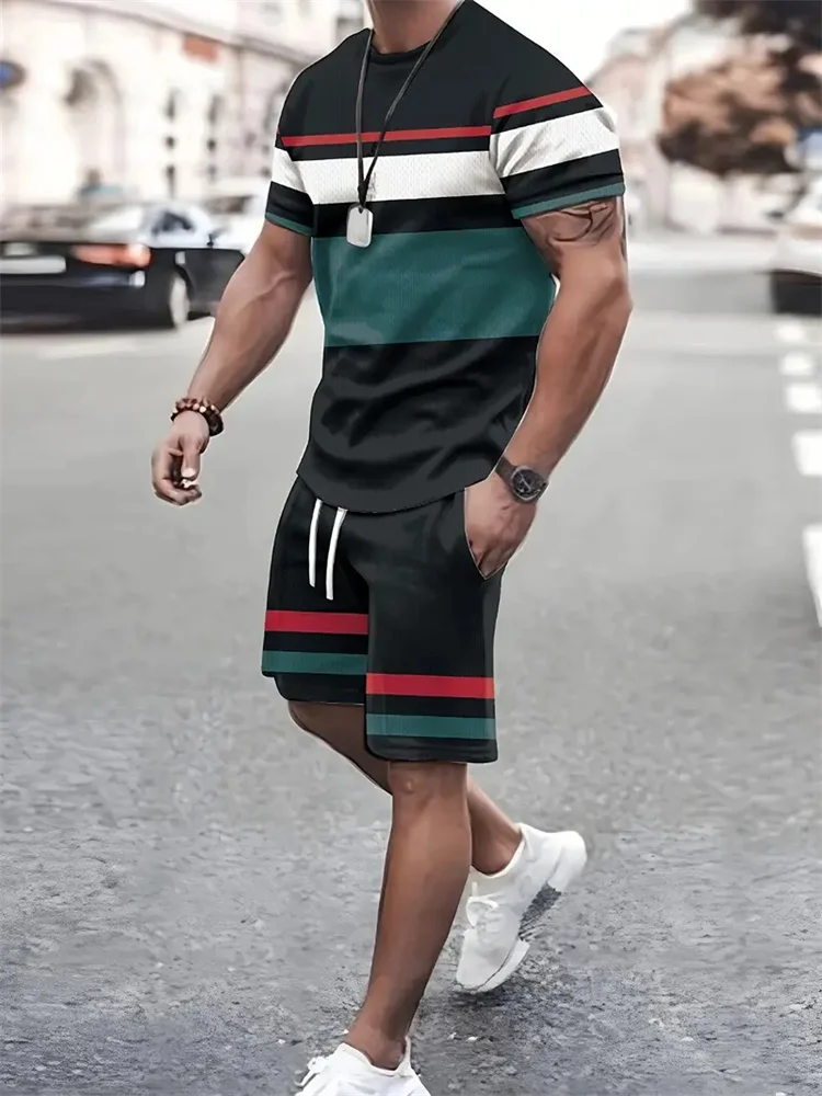 

Oversized Shorts, Men's New Summer Sportswear For Training, Short-sleeved T-shirts, Two-piece Suits, Outdoor