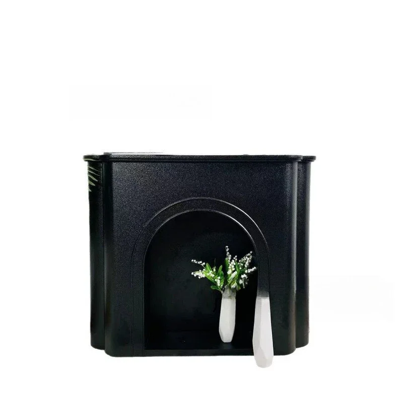 Fireplace cabinet, living room decorative cabinet luminous locker, Nordic white indoor display cabinet B & B