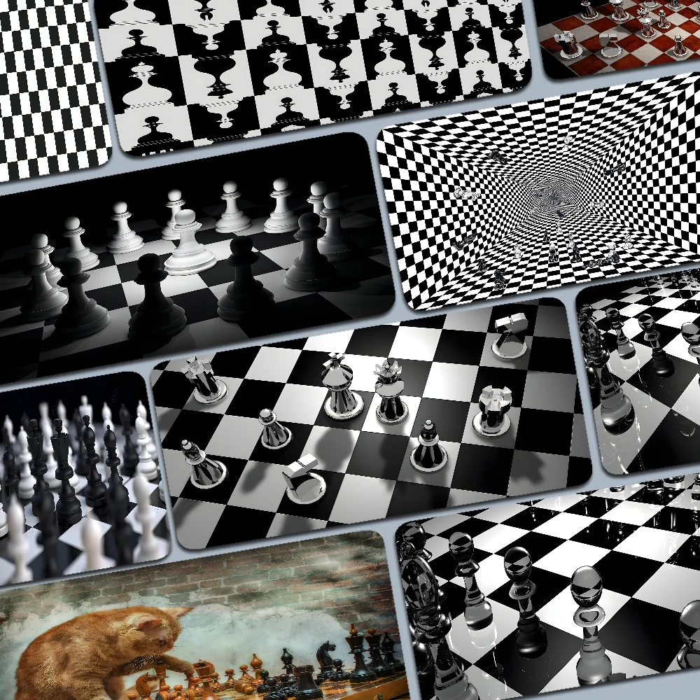 Black and white chess Mousepad Boy Pad Natural Rubber Gaming mousepad Desk Mat Size for Gameing World of tanks CS GO Zelda