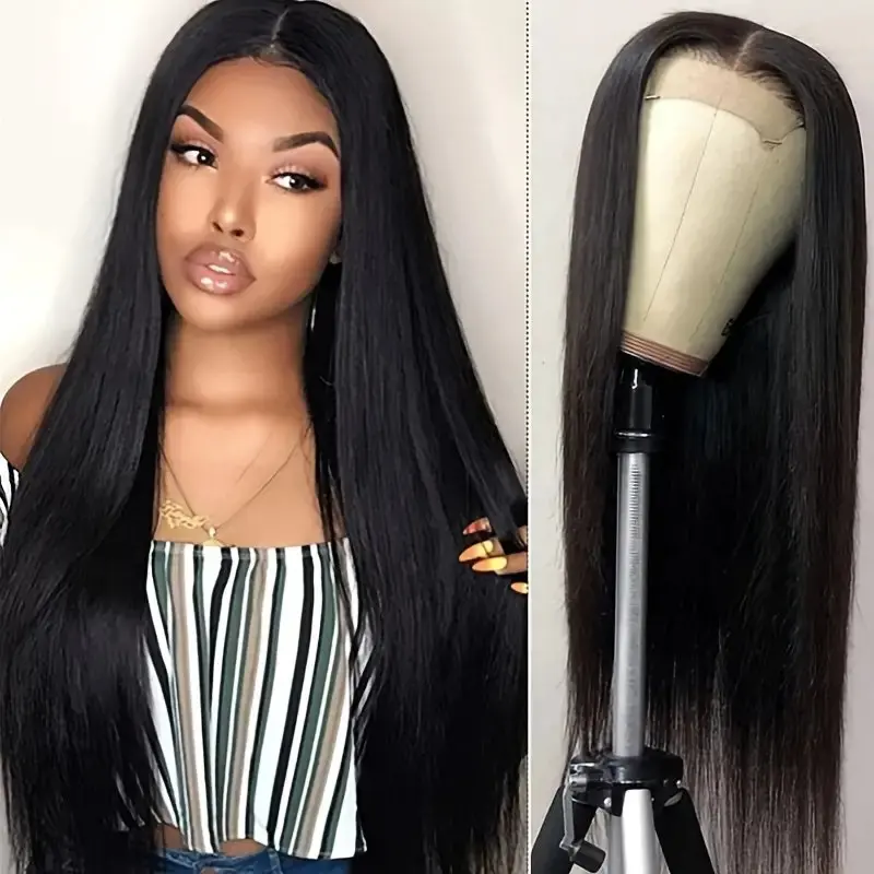 Rosabeauty 180% Density 30 40 Inch Straight 13X4 Lace Front Human Hair Wigs Glueless Brazilian For Black Women Remy