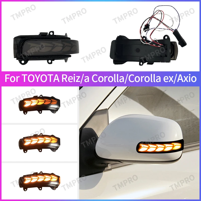 Suitable for Toyota 05-09 Reiz 07-13 Corolla 13-16 Corolla EX 08-13 Alio 2 dynamic turning signal LED mirror indicator flowing