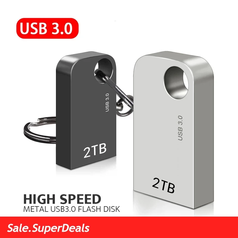 PEN DRIVE 2TB Flash Drive 3.0 USB Disk 2TB Free Shipping 2TB Pendrive 1TB Metal 2 in 1 Adapter PEN DRIVE Waterproof Mini U Disk