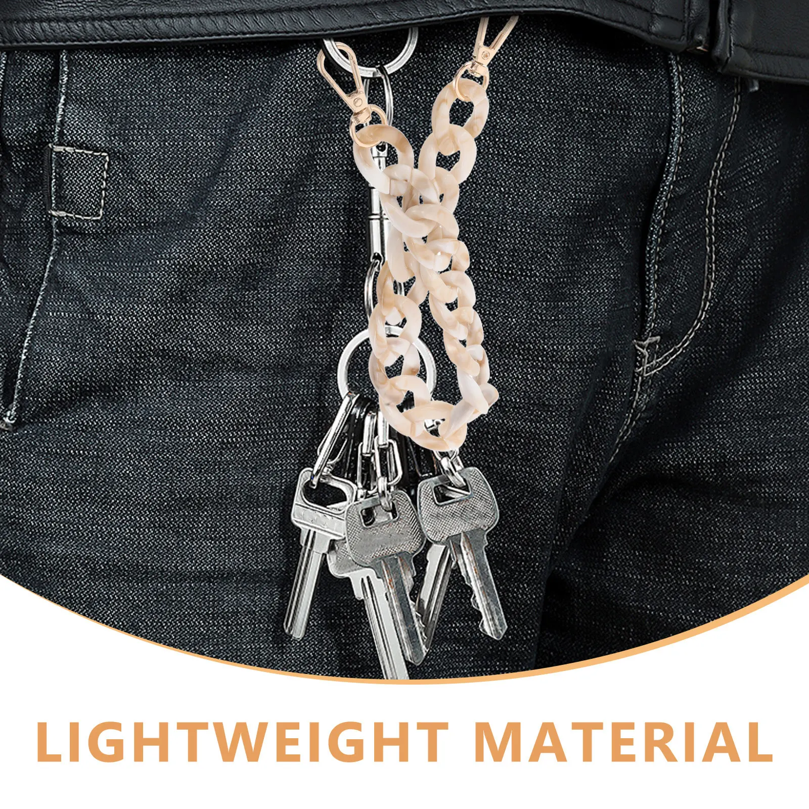 3Pcs Purse Chain Extender Replacement For Crossbody Bag Chain Strap Bag Fishbone Resin Stylish Handbags