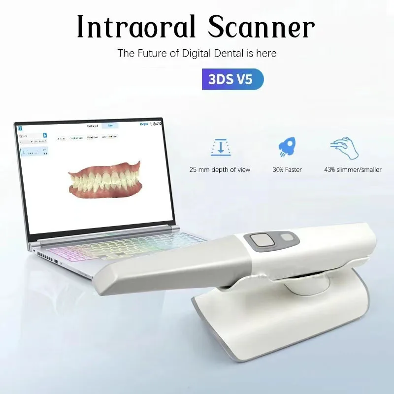 

CE ISO Approved V5 3DS Dental Intraoral Scanner with Improved Scanning Depth Large DOV & FOV and Faster Scanning