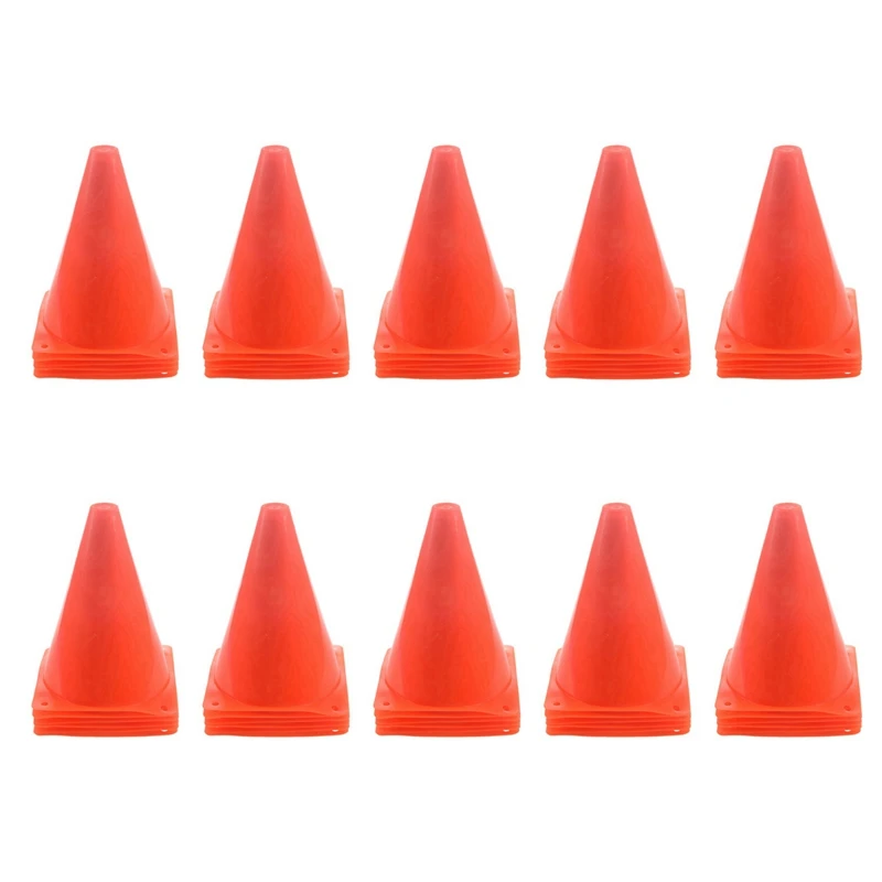 HOT SALE 7-Inch Plastic Traffic Cones (60-Pack) Multi-Purpose Cone Physical Education Sports Training Gear