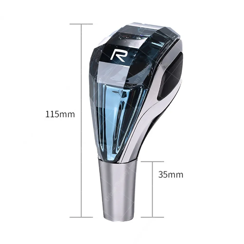 Car Universal Crystal Handle Gear Shift Knob Gear Head with LED For Volvo C30 C70 S40 S60 S70 S80 S90 V40 V60 V70 V90 XC40 XC60