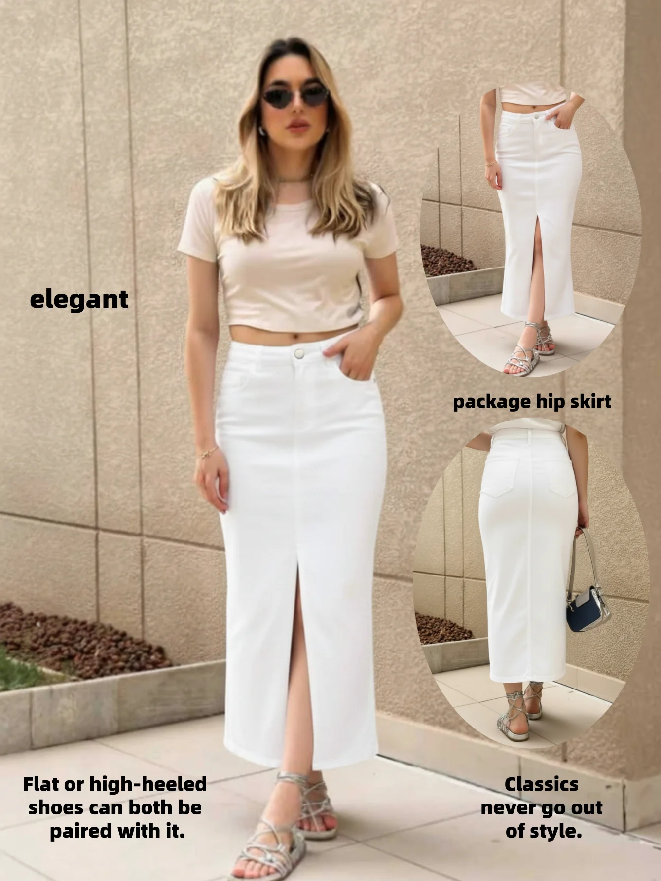 

Women's Elastic Straight Tube Long Dress Hip Wrapping for Spring Summer And Autumn Casual Maxi Dress